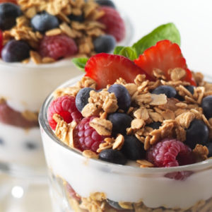 Live Cereal with Yoghurt Station